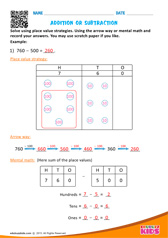 Solve using place value Strategy